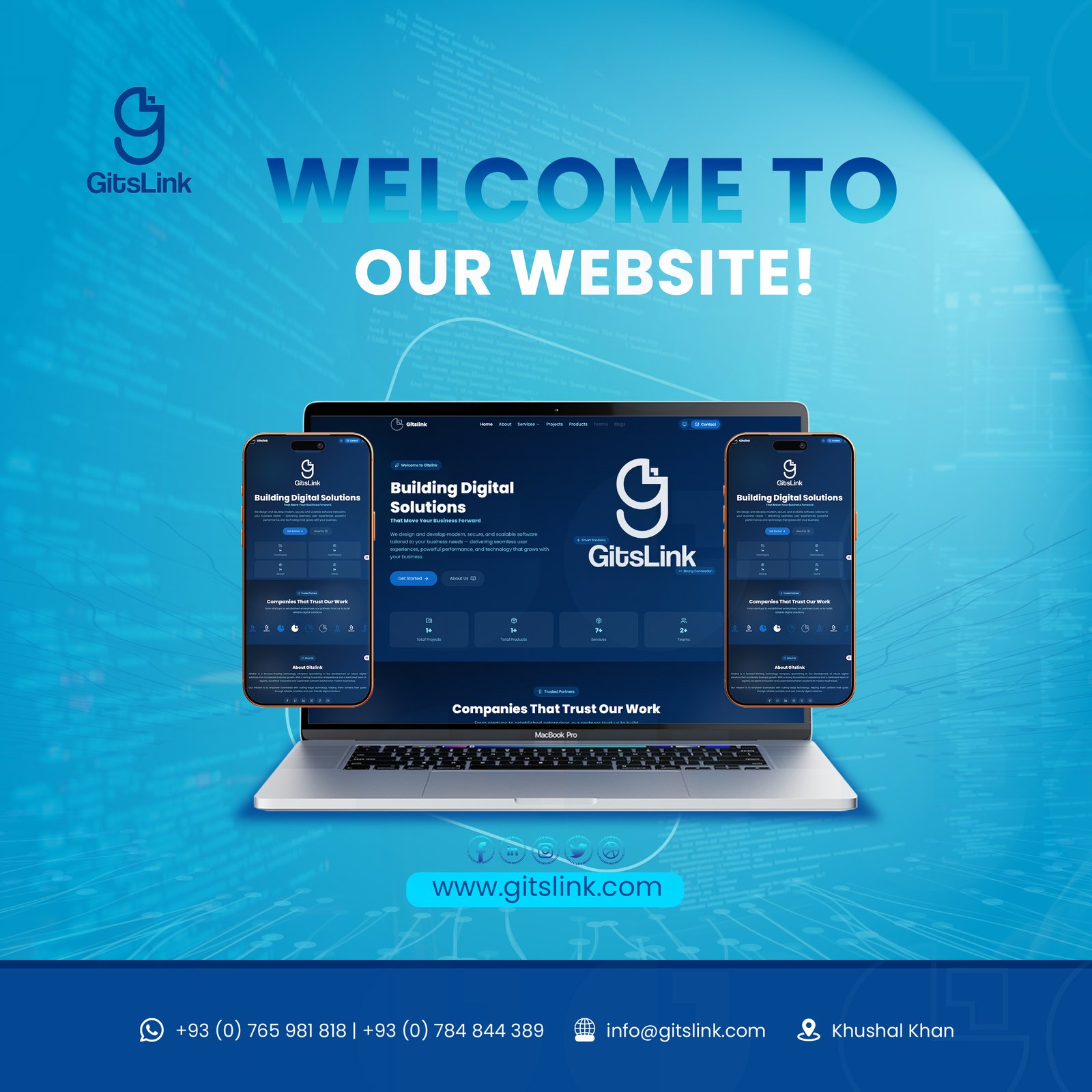 Gitslink Company Website and Database System